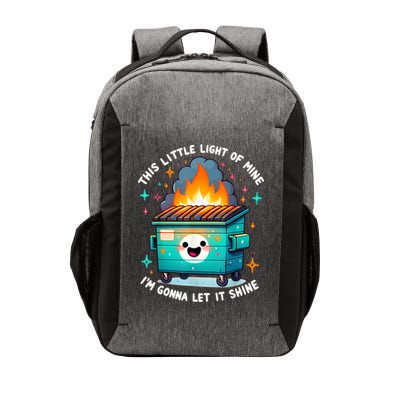 Funny This Little Light Of Mine Lil Dumpster Fire Vector Backpack