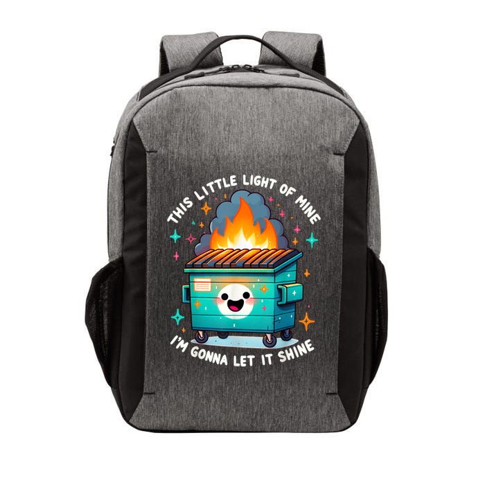 Funny This Little Light Of Mine Lil Dumpster Fire Vector Backpack
