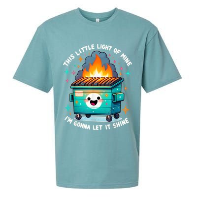 Funny This Little Light Of Mine Lil Dumpster Fire Sueded Cloud Jersey T-Shirt
