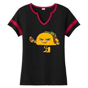 Football Taco Lover Ladies Halftime Notch Neck Tee