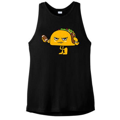 Football Taco Lover Ladies PosiCharge Tri-Blend Wicking Tank