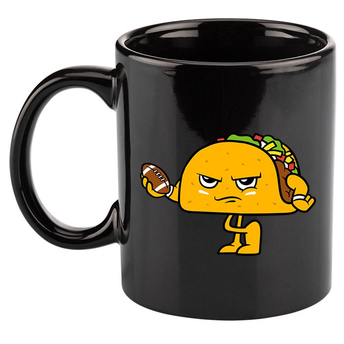 Football Taco Lover 11oz C Handle Ceramic Mug