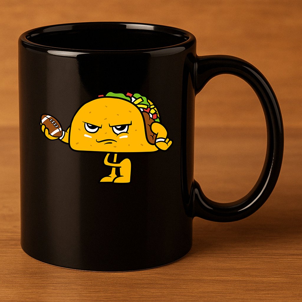 Football Taco Lover 11oz C Handle Ceramic Mug