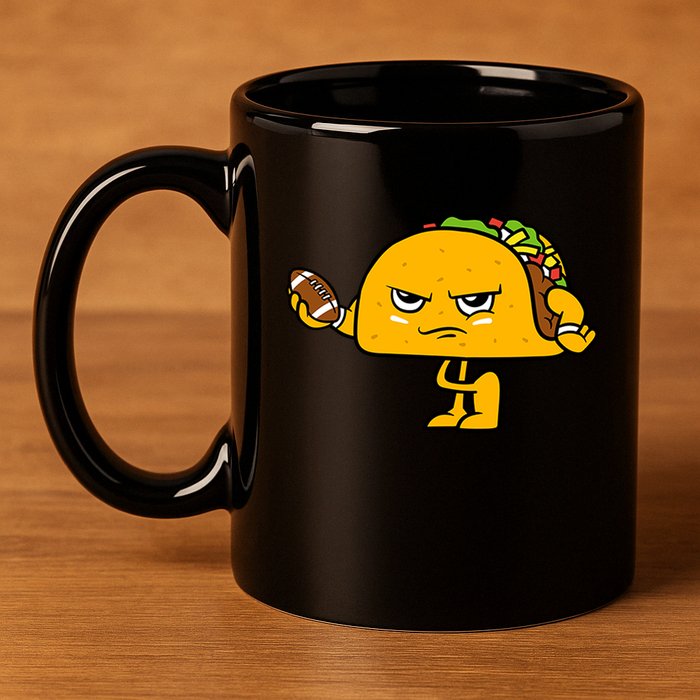 Football Taco Lover 11oz C Handle Ceramic Mug