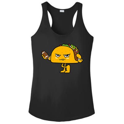 Football Taco Lover Ladies PosiCharge Competitor Racerback Tank