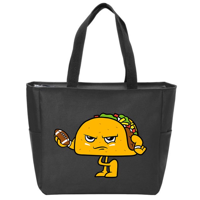 Football Taco Lover Zip Tote Bag