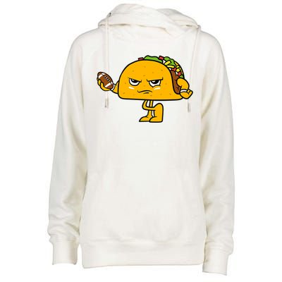 Football Taco Lover Womens Funnel Neck Pullover Hood