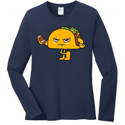 Football Taco Lover Ladies Long Sleeve Shirt