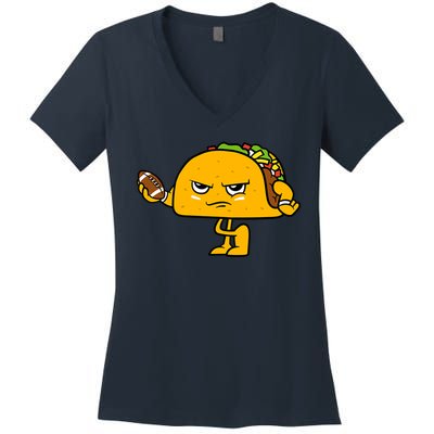 Football Taco Lover Women's V-Neck T-Shirt