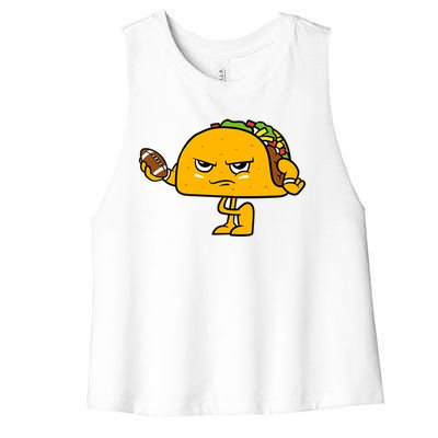 Football Taco Lover Women's Racerback Cropped Tank