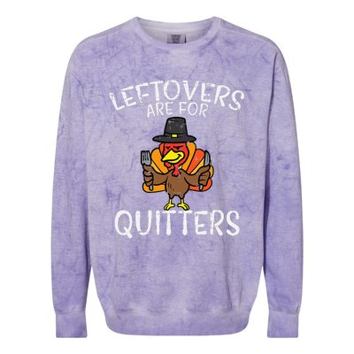 Funny Thanksgiving Leftovers Apron Colorblast Crewneck Sweatshirt