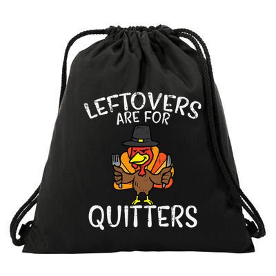 Funny Thanksgiving Leftovers Apron Drawstring Bag