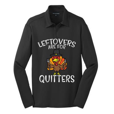 Funny Thanksgiving Leftovers Apron Silk Touch Performance Long Sleeve Polo