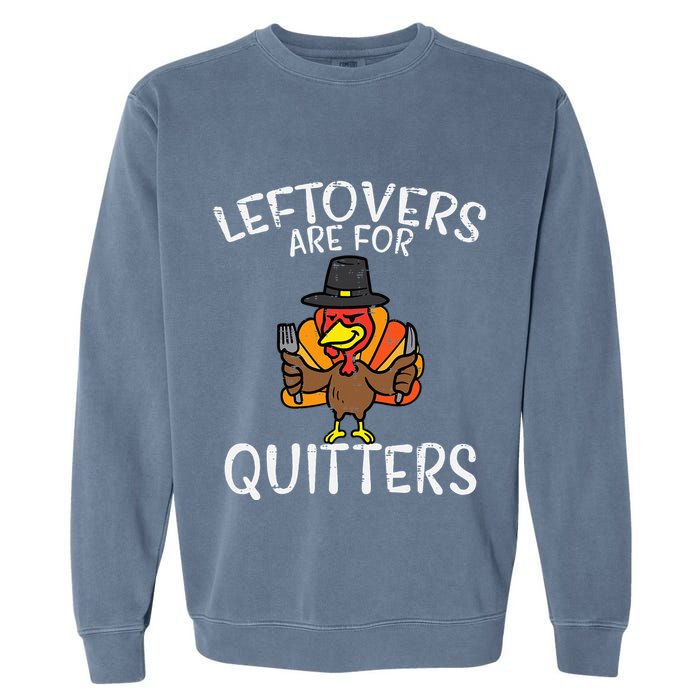 Funny Thanksgiving Leftovers Apron Garment-Dyed Sweatshirt