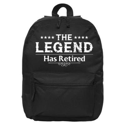 Funny The Legend Has Retired Gift For Men Women Retirement 16 in Basic Backpack