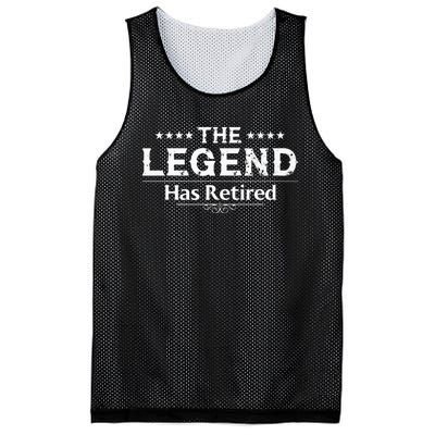 Funny The Legend Has Retired Gift For Men Women Retirement Mesh Reversible Basketball Jersey Tank