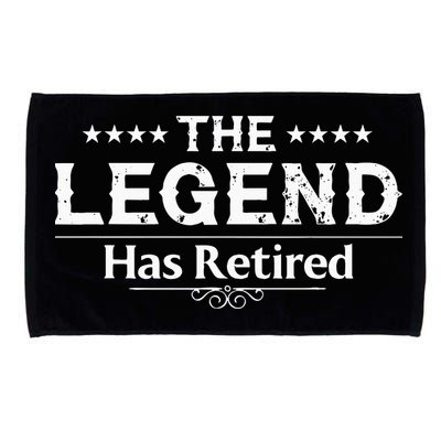 Funny The Legend Has Retired Gift For Men Women Retirement Microfiber Hand Towel