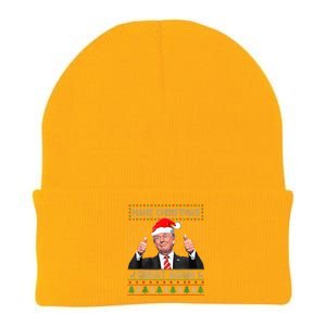 Funny Trump Make Christmas Great Again Ugly Sweater Xmas Knit Cap Winter Beanie