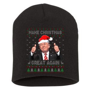 Funny Trump Make Christmas Great Again Ugly Sweater Xmas Short Acrylic Beanie