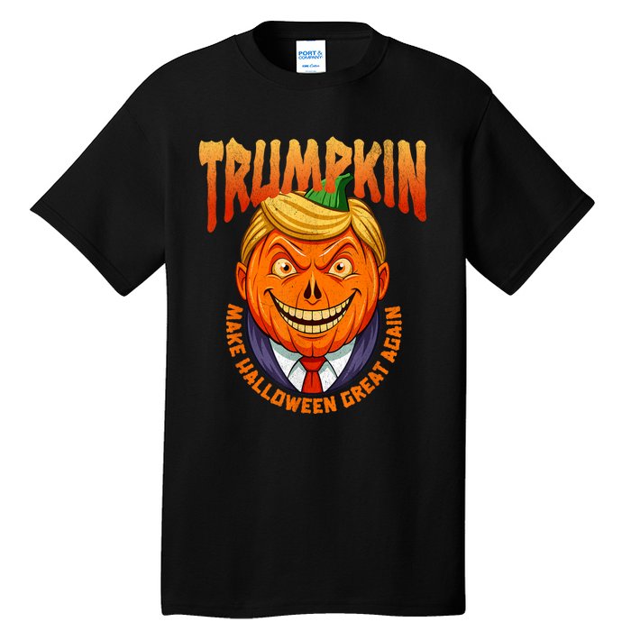 Funny Trumpkin Make Halloween Great Again America Humor Tall T-Shirt