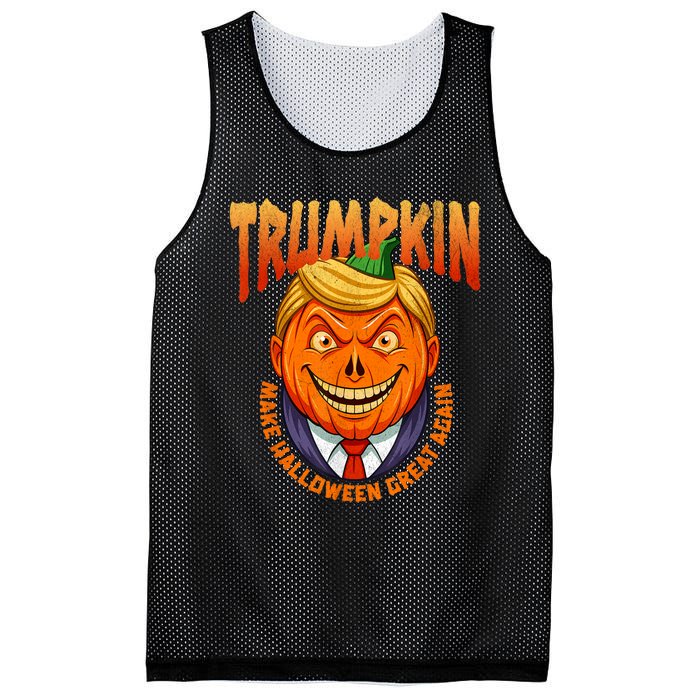 Funny Trumpkin Make Halloween Great Again America Humor Mesh Reversible Basketball Jersey Tank