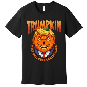 Funny Trumpkin Make Halloween Great Again America Humor Premium T-Shirt