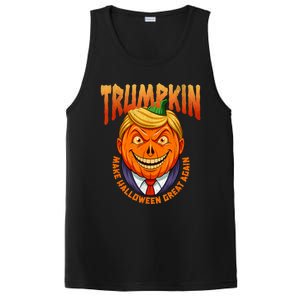 Funny Trumpkin Make Halloween Great Again America Humor PosiCharge Competitor Tank