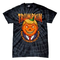 Funny Trumpkin Make Halloween Great Again America Humor Tie-Dye T-Shirt