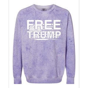 Free Trump Maga 2024 Colorblast Crewneck Sweatshirt