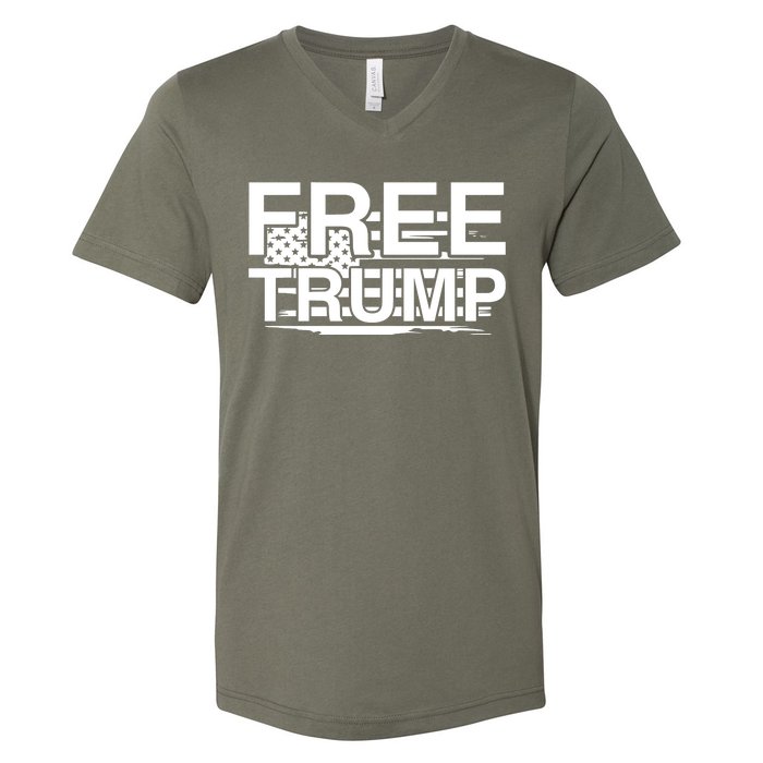 Free Trump Maga 2024 V-Neck T-Shirt