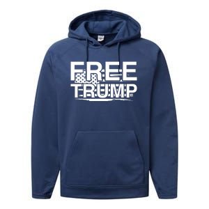 Free Trump Maga 2024 Performance Fleece Hoodie