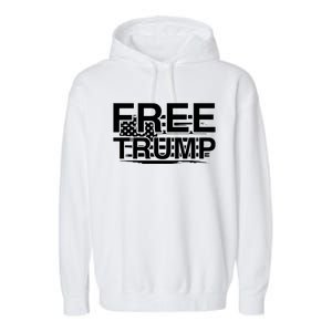 Free Trump Maga 2024 Garment-Dyed Fleece Hoodie