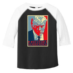 Funny Trump Mug Shot Donald Trump Mug Shot Never Surrender Cute Toddler Fine Jersey T-Shirt