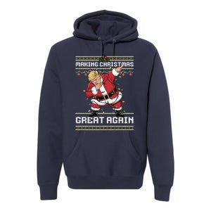 Funny Trump Making Make Christmas Great Again Ugly Christmas Premium Hoodie