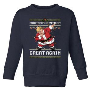 Funny Trump Making Make Christmas Great Again Ugly Christmas Toddler Sweatshirt