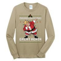 Funny Trump Making Make Christmas Great Again Ugly Christmas Tall Long Sleeve T-Shirt