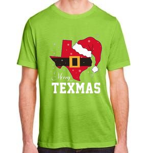 Funny Texas Merry Texmas Christmas State Santa Hat Clothing Adult ChromaSoft Performance T-Shirt