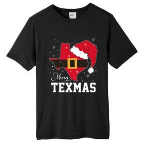 Funny Texas Merry Texmas Christmas State Santa Hat Clothing Tall Fusion ChromaSoft Performance T-Shirt