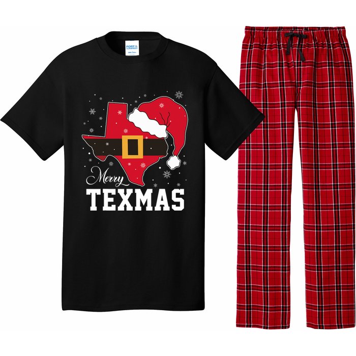 Funny Texas Merry Texmas Christmas State Santa Hat Clothing Pajama Set