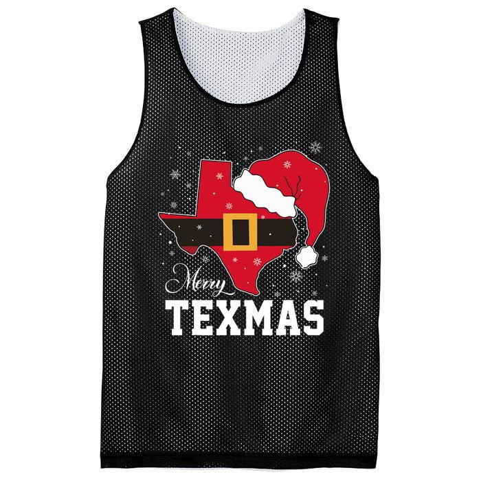 Funny Texas Merry Texmas Christmas State Santa Hat Clothing Mesh Reversible Basketball Jersey Tank