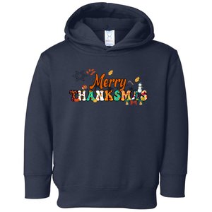 Funny Thanksmas Merry Thanksmas Thanksgiving Christmas Toddler Hoodie