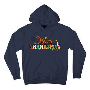 Funny Thanksmas Merry Thanksmas Thanksgiving Christmas Tall Hoodie