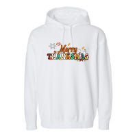 Funny Thanksmas Merry Thanksmas Thanksgiving Christmas Garment-Dyed Fleece Hoodie