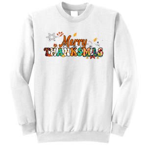 Funny Thanksmas Merry Thanksmas Thanksgiving Christmas Sweatshirt