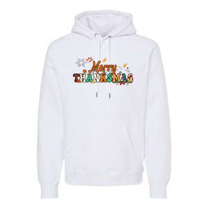 Funny Thanksmas Merry Thanksmas Thanksgiving Christmas Premium Hoodie