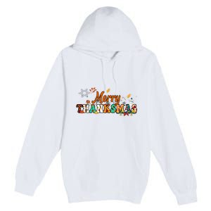 Funny Thanksmas Merry Thanksmas Thanksgiving Christmas Premium Pullover Hoodie