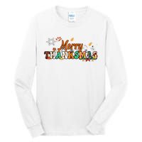 Funny Thanksmas Merry Thanksmas Thanksgiving Christmas Tall Long Sleeve T-Shirt