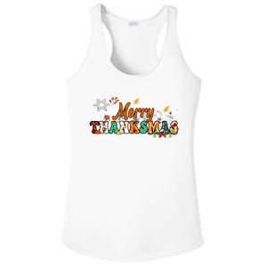 Funny Thanksmas Merry Thanksmas Thanksgiving Christmas Ladies PosiCharge Competitor Racerback Tank