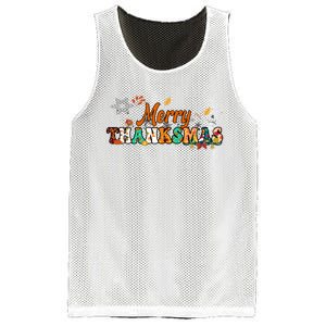 Funny Thanksmas Merry Thanksmas Thanksgiving Christmas Mesh Reversible Basketball Jersey Tank