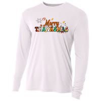 Funny Thanksmas Merry Thanksmas Thanksgiving Christmas Cooling Performance Long Sleeve Crew